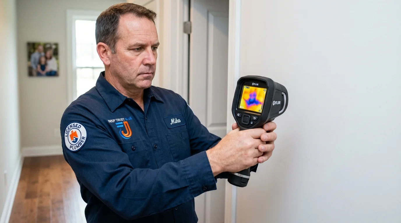 Thermal imaging leak detection by Johns Plumbing LLC in Forest